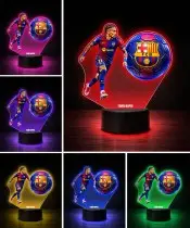 Lampka Nocna LED 3D Raphinha Piłkarz FC Barcelona z Imieniem Prezent