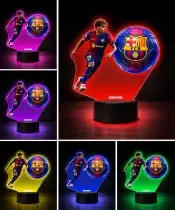 Lampka Nocna LED 3D Lamine Yamal FC Barcelona Piłka Nożna z Imieniem