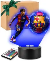 Lampka Nocna LED 3D Lamine Yamal FC Barcelona Piłka Nożna z Imieniem