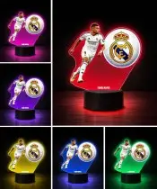 Lampka Nocna LED 3D Kylian Mbappe Real Madryt Piłkarz z Imieniem Prezent