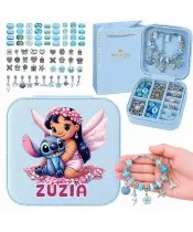 Personalizowany Zestaw do Tworzenia Bransoletek Charms Lilo i Stitch z Imieniem + Szkatułka Stich