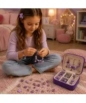 Personalizowany Zestaw do Tworzenia Bransoletek Charms Kuromi z Imieniem + Szkatułka