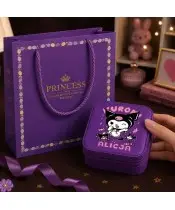 Personalizowany Zestaw do Tworzenia Bransoletek Charms Kuromi z Imieniem + Szkatułka