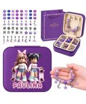 Personalizowany Zestaw do Tworzenia Bransoletek Charms Roblox z Imieniem + Szkatułka