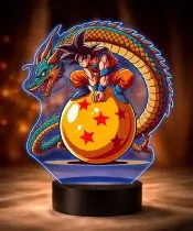 Lampka Dragon Ball Z Goku Shenron LED 3D Personalizowana Imię Prezent Anime Manga