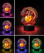 Lampka Dragon Ball Z Goku Shenron LED 3D Personalizowana Imię Prezent Anime Manga