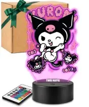 Lampka Kuromi Sanrio LED 3D Personalizowana z Imieniem Prezent dla Dziewczynki