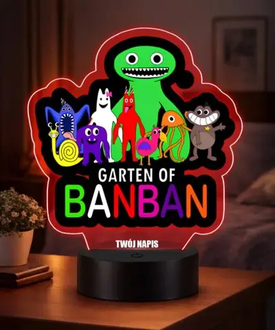 Lampka Garten of Banban LED 3D Personalizowana z Imieniem Prezent dla Dziecka