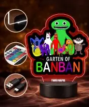 Lampka Garten of Banban LED 3D Personalizowana z Imieniem Prezent dla Dziecka