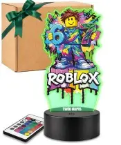 Lampka Roblox 67 LED 3D Personalizowana z Imieniem Prezent dla Gracza