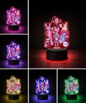 Lampka The Amazing Digital Circus Pomni Jax LED 3D Personalizowana z Imieniem