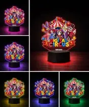 Lampka The Amazing Digital Circus LED 3D Personalizowana z Imieniem Pomni Jax Prezent