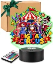 Lampka The Amazing Digital Circus LED 3D Personalizowana z Imieniem Pomni Jax Prezent