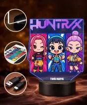 Lampka Huntrix Chibi LED 3D Personalizowana Imię Prezent
