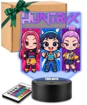 Lampka Huntrix Chibi LED 3D Personalizowana Imię Prezent