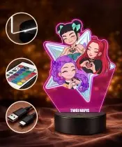 Lampka Huntrix Gwiazda LED 3D Personalizowana z Imieniem
