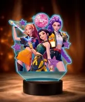 Lampka Huntrix Gwiazdy Pop LED 3D Personalizowana Imię