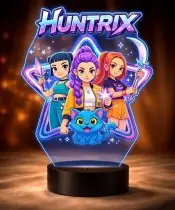 Lampka Huntrix LED 3D Personalizowana z Imieniem Prezent dla Dziewczynki