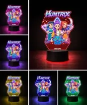 Lampka Huntrix LED 3D Personalizowana z Imieniem Prezent dla Dziewczynki