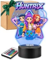 Lampka Huntrix LED 3D Personalizowana z Imieniem Prezent dla Dziewczynki