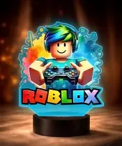 Lampka LED 3D Roblox Gracz Personalizowana Imię Prezent dla Dziecka Gamer