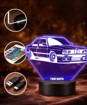 3D Plexido LED Lamp Car BMW E30 Coupe