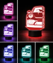 Lampka LED 3D Plexido Samochód Porsche 911