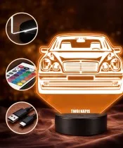 3D-Plexido-LED-Lampe Auto Mercedes E-Klasse W210