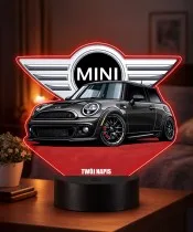 3D-LED-Lampe mit UV-Druck Auto MINI Cooper S mit Logo