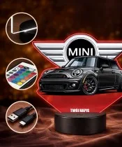 3D LED Lamp with UV Print Car MINI Cooper S with Logo