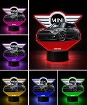 3D-LED-Lampe mit UV-Druck Auto MINI Cooper S mit Logo