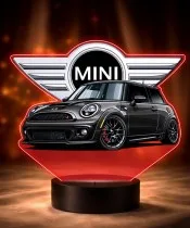 3D LED Lamp with UV Print Car MINI Cooper S with Logo