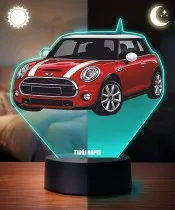Lampka LED 3D z Nadrukiem UV Samochód MINI Cooper S
