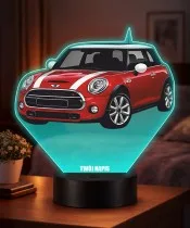 Lampka LED 3D z Nadrukiem UV Samochód MINI Cooper S