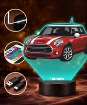 Lampka LED 3D z Nadrukiem UV Samochód MINI Cooper S