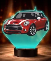 Lampka LED 3D z Nadrukiem UV Samochód MINI Cooper S