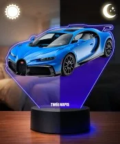 3D-LED-Lampe mit UV-Druck Auto Bugatti Chiron