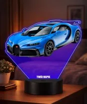 3D-LED-Lampe mit UV-Druck Auto Bugatti Chiron