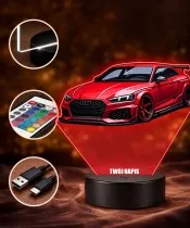 Lampka LED 3D z Nadrukiem UV Samochód Audi RS5 Coupe