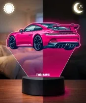 3D-LED-Lampe mit UV-Druck Auto Porsche 911 GT3