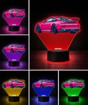 3D-LED-Lampe mit UV-Druck Auto Porsche 911 GT3