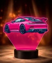 3D-LED-Lampe mit UV-Druck Auto Porsche 911 GT3