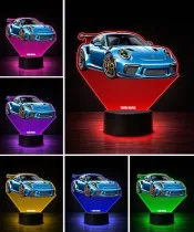 3D-LED-Lampe mit UV-Druck Auto Porsche 911 GT3 RS