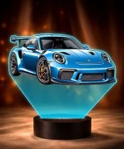 3D LED Lamp with UV Print Car Porsche 911 GT3 RS