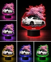 3D-LED-Lampe mit UV-Druck Auto Nissan Skyline GT-R R34 Sakura