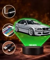 3D-LED-Lampe mit UV-Druck Auto BMW 3er E46 Limousine