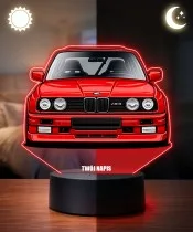 Lampka LED 3D z Nadrukiem UV Samochód BMW M3 E30