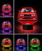 3D-LED-Lampe mit UV-Druck Auto BMW M3 E30