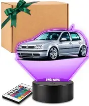 3D-LED-Lampe mit UV-Druck Auto Volkswagen Golf IV