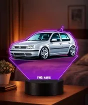 3D-LED-Lampe mit UV-Druck Auto Volkswagen Golf IV
